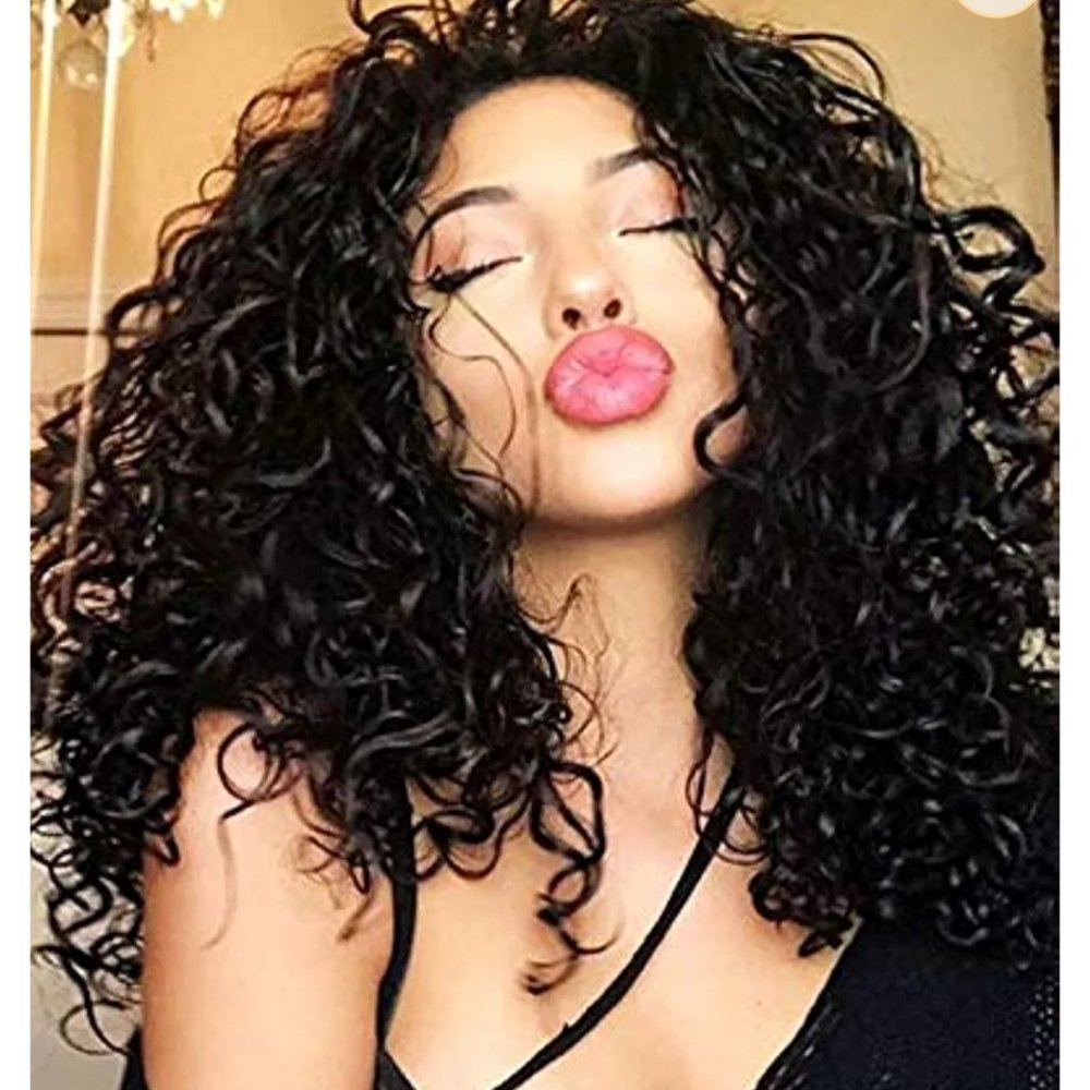 Wig - Shoulder-Length, Curly, Lace Front